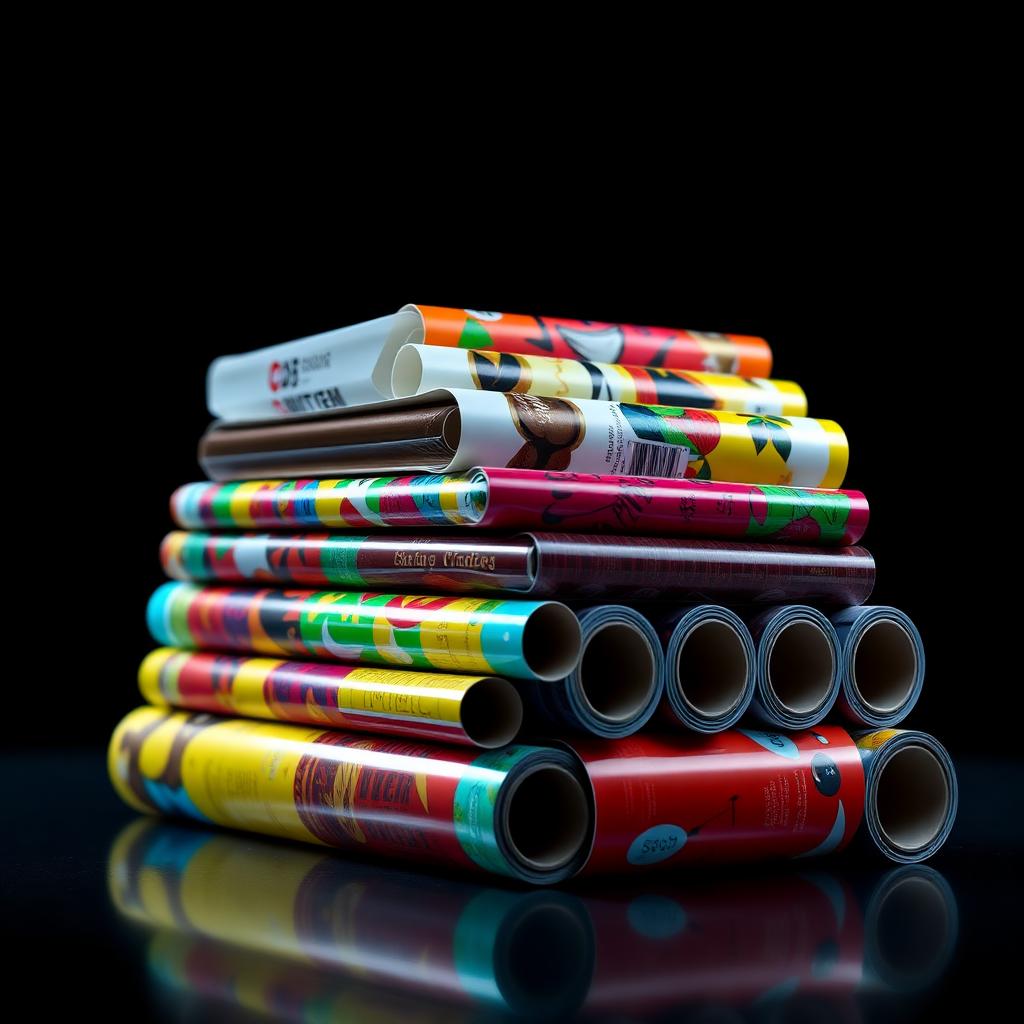Rolos de adesivos impressos